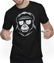 Produktbild von T-Shirt mit Mann Lustiger Affe trägt coole Sonnenbrille Great Monkey