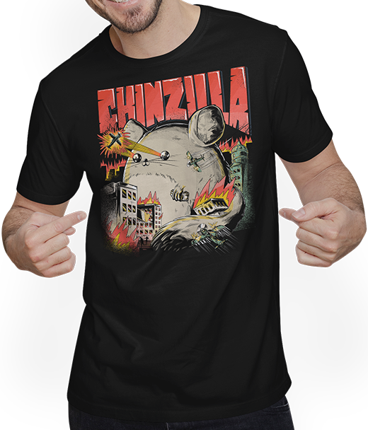 Produktbild von T-Shirt mit Mann Lustiger CHINZILLA Chinchilla Geschenk für Chinchillahalter