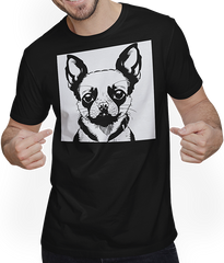 Produktbild von T-Shirt mit Mann Lustiger Chihuahua mit Sonnenbrille Chihuahuas