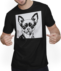Produktbild von T-Shirt mit Mann Lustiger Chihuahua mit Sonnenbrille Chihuahuas