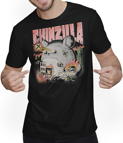 Produktbild von T-Shirt mit Mann Lustiger Chinzilla Witziger Chinchilla für Chinchillahalter