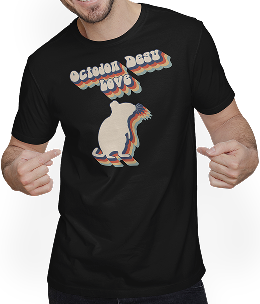 Produktbild von T-Shirt mit Mann Lustiger Degu Spruch | Vintage Degus für Deguhalter