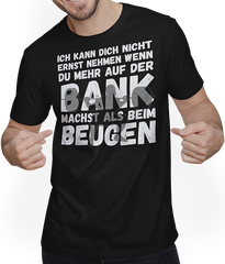 Produktbild von T-Shirt mit Mann Lustiger Discopumper Spruch Squats Kniebeugen KDK Kraftsport