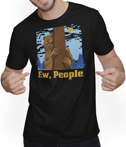 Produktbild von T-Shirt mit Mann Lustiger Ew People Spruch Bär Wanderer Wald Natur