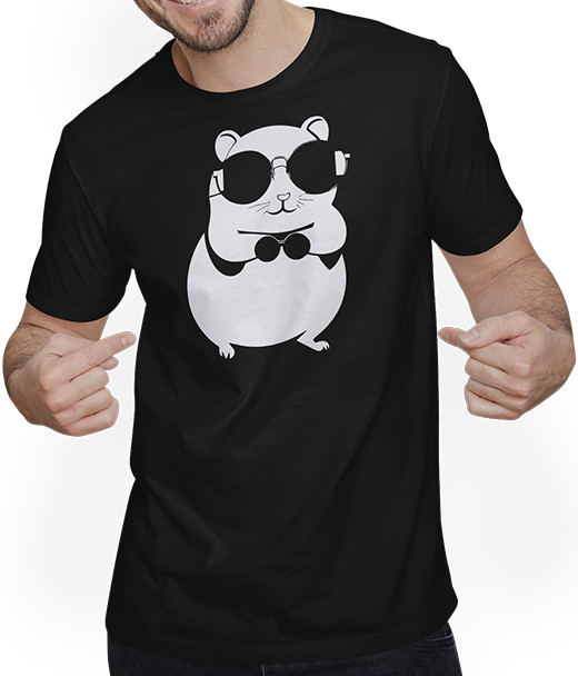 Produktbild von T-Shirt mit Mann Lustiger Hamster mit Sonnenbrille Hamster