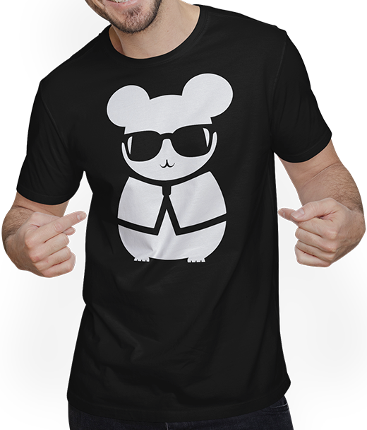 Produktbild von T-Shirt mit Mann Lustiger Hamster mit Sonnenbrille Hamster