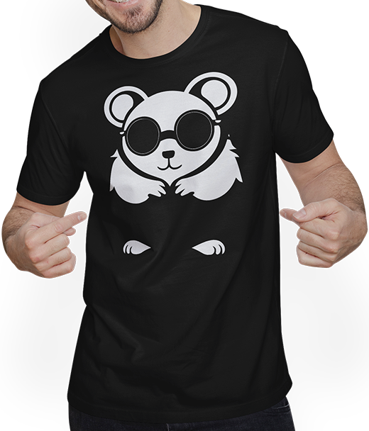 Produktbild von T-Shirt mit Mann Lustiger Hamster mit Sonnenbrille Hamster