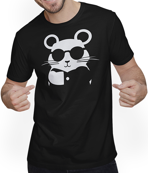 Produktbild von T-Shirt mit Mann Lustiger Hamster mit Sonnenbrille Hamster