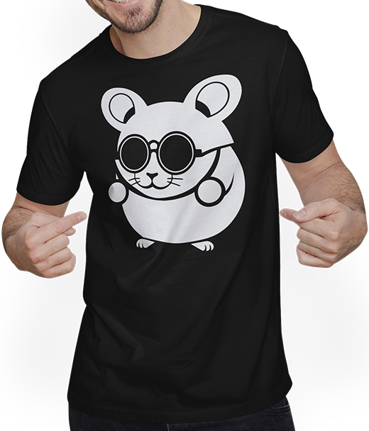 Produktbild von T-Shirt mit Mann Lustiger Hamster mit Sonnenbrille Hamster