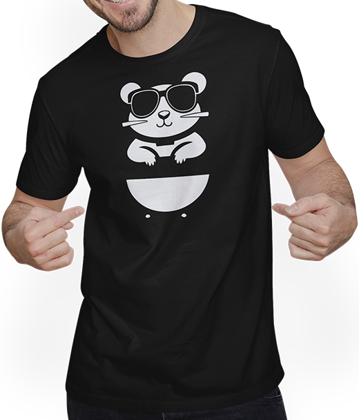 Produktbild von T-Shirt mit Mann Lustiger Hamster mit Sonnenbrille Hamster