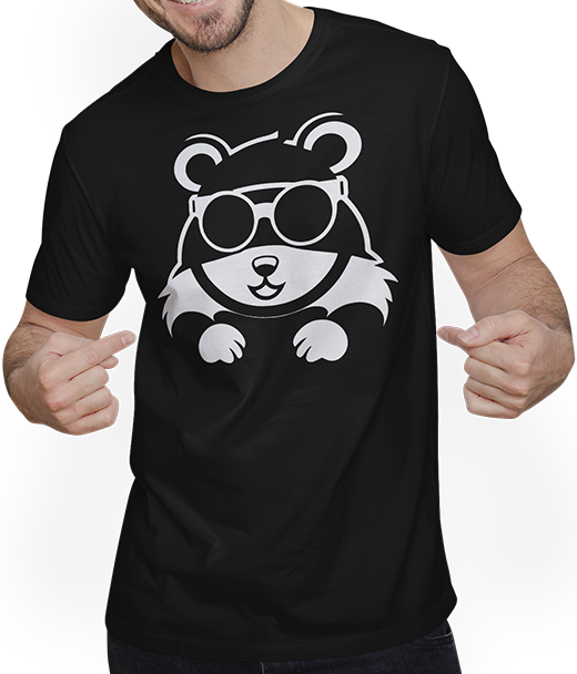 Produktbild von T-Shirt mit Mann Lustiger Hamster mit Sonnenbrille Hamster