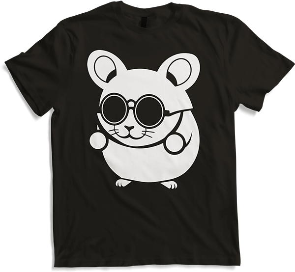 Produktbild von T-Shirt Lustiger Hamster mit Sonnenbrille Hamster