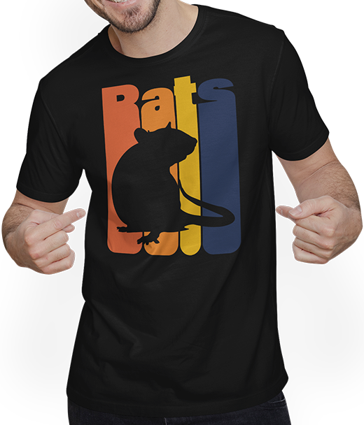 Produktbild von T-Shirt mit Mann Lustiger Ratten Spruch | Farbratte für Rattenhalter | Retro