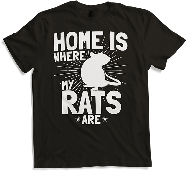 Produktbild von T-Shirt Lustiger Ratten Spruch | Home Is Where My Rats Are