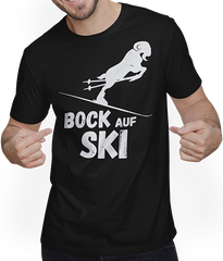 Produktbild von T-Shirt mit Mann Lustiger Ski Spruch | Bock auf Ski Skifahrer | Apres-Ski