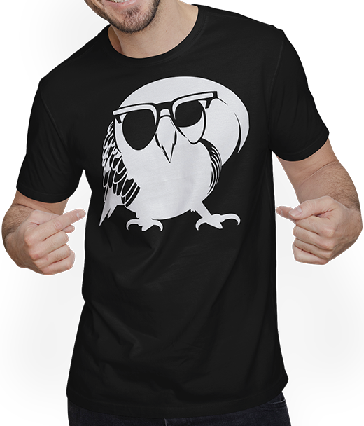 Produktbild von T-Shirt mit Mann Lustiger Vogel mit Sonnenbrille Cool Bourke's Sittich