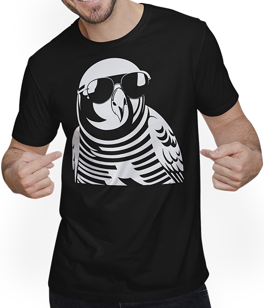 Produktbild von T-Shirt mit Mann Lustiger Vogel mit Sonnenbrille Cool Bourke's Sittich