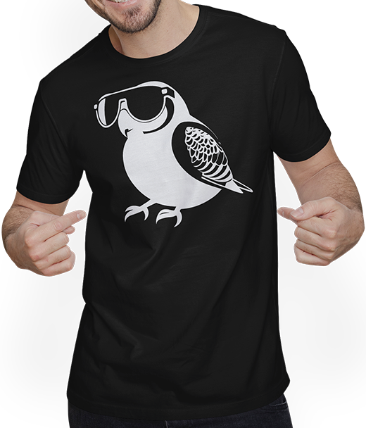 Produktbild von T-Shirt mit Mann Lustiger Vogel mit Sonnenbrille Cool Bourke's Sittich