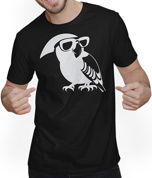 Produktbild von T-Shirt mit Mann Lustiger Vogel mit Sonnenbrille Cool Bourke's Sittich