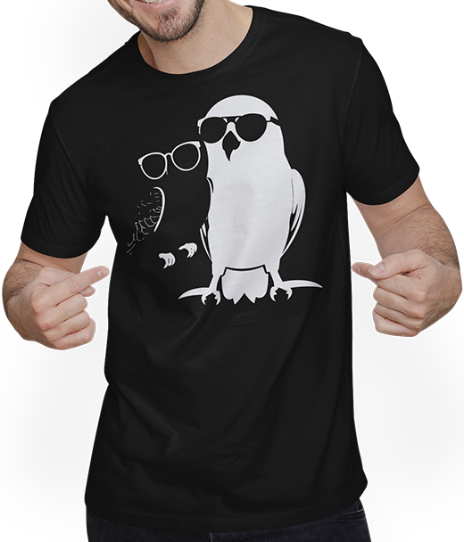 Produktbild von T-Shirt mit Mann Lustiger Vogel mit Sonnenbrille Cool Bourke's Sittich