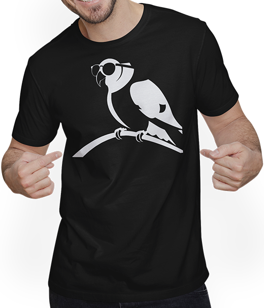 Produktbild von T-Shirt mit Mann Lustiger Vogel mit Sonnenbrille Cool Bourke's Sittich