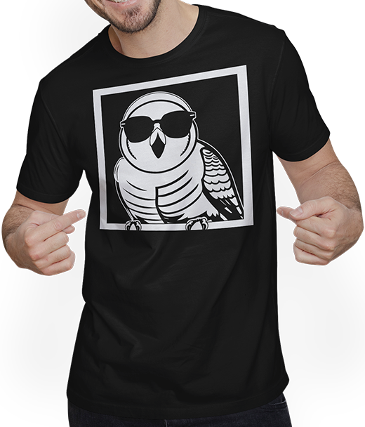 Produktbild von T-Shirt mit Mann Lustiger Vogel mit Sonnenbrille Cool Bourke's Sittich