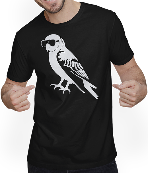 Produktbild von T-Shirt mit Mann Lustiger Vogel mit Sonnenbrille Cool Bourke's Sittich