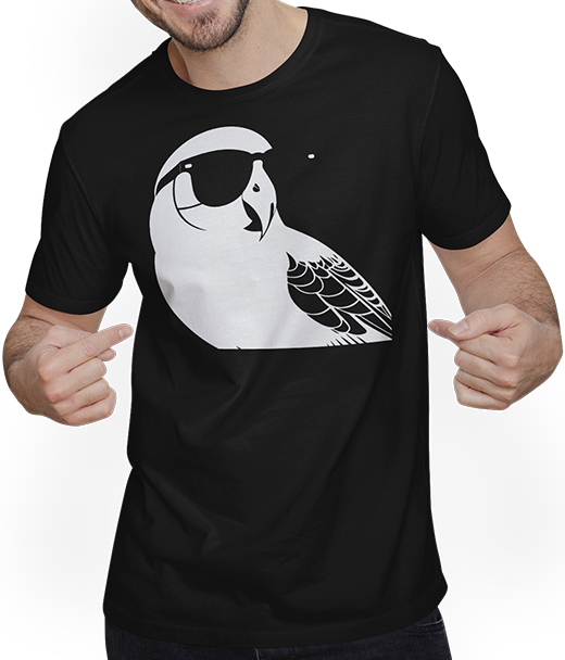 Produktbild von T-Shirt mit Mann Lustiger Vogel mit Sonnenbrille Cool Bourke's Sittich