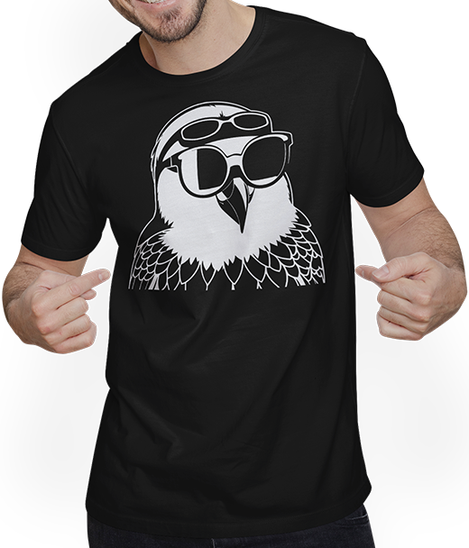 Produktbild von T-Shirt mit Mann Lustiger Vogel mit Sonnenbrille Cool Bourke's Sittich