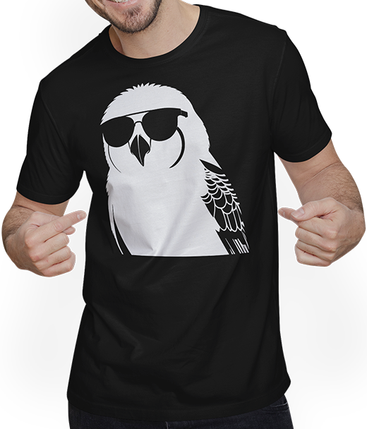 Produktbild von T-Shirt mit Mann Lustiger Vogel mit Sonnenbrille Cool Bourke's Sittich