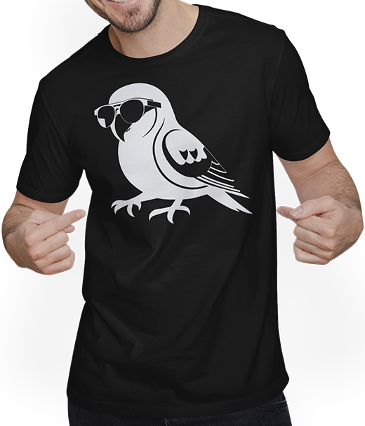 Produktbild von T-Shirt mit Mann Lustiger Vogel mit Sonnenbrille Cool Bourke's Sittich