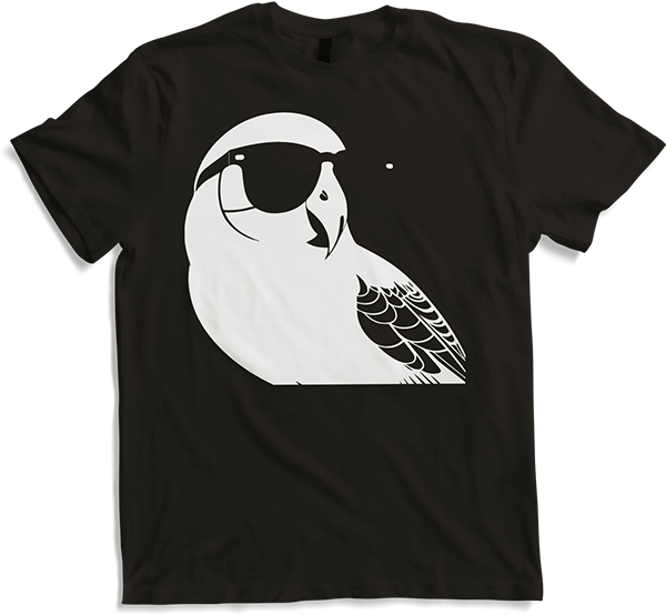 Produktbild von T-Shirt Lustiger Vogel mit Sonnenbrille Cool Bourke's Sittich