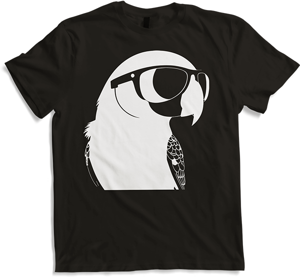 Produktbild von T-Shirt Lustiger Vogel mit Sonnenbrille Cool Bourke's Sittich