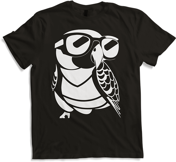 Produktbild von T-Shirt Lustiger Vogel mit Sonnenbrille Cool Bourke's Sittich
