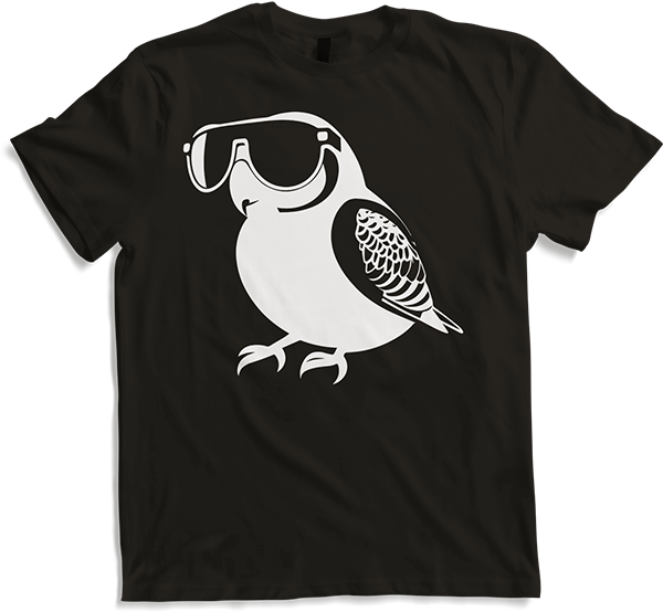 Produktbild von T-Shirt Lustiger Vogel mit Sonnenbrille Cool Bourke's Sittich