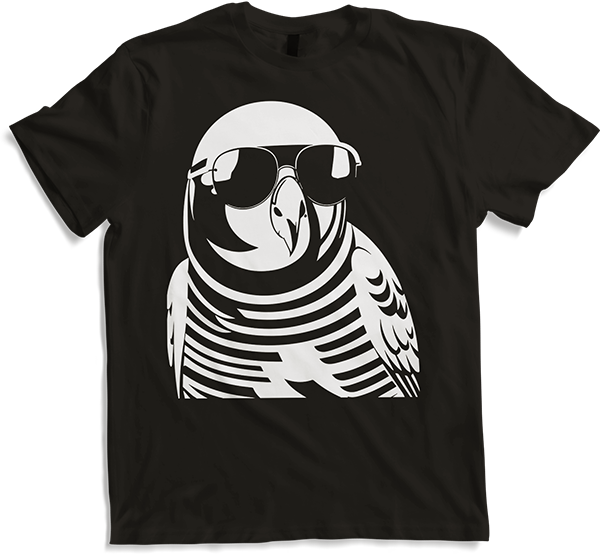 Produktbild von T-Shirt Lustiger Vogel mit Sonnenbrille Cool Bourke's Sittich