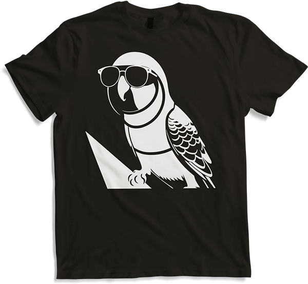 Produktbild von T-Shirt Lustiger Vogel mit Sonnenbrille Cool Bourke's Sittich