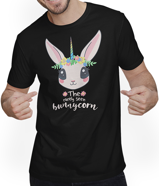 Produktbild von T-Shirt mit Mann Lustiges Bunnycorn Einhorn Kaninchen Hasen Geschenk Ostern
