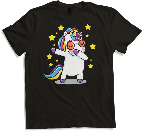 Produktbild von T-Shirt Lustiges Dab Einhorn für Mädchen Dabbing Unicorn Regenbogen