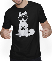 Produktbild von T-Shirt mit Mann Lustiges Eichhörnchen mit Sonnenbrille, Eichhörnchen