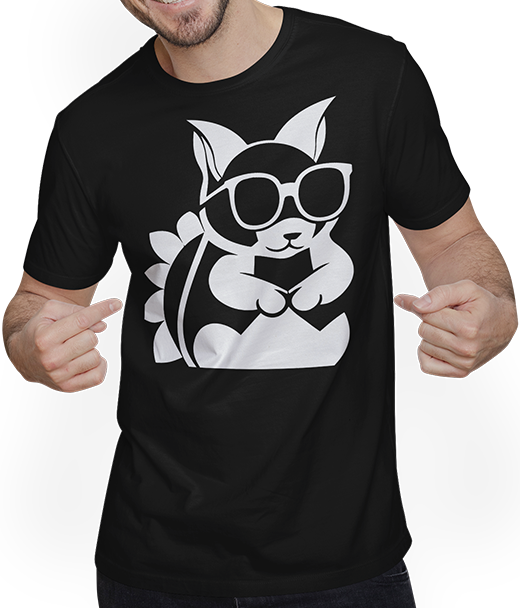 Produktbild von T-Shirt mit Mann Lustiges Eichhörnchen mit Sonnenbrille, Eichhörnchen