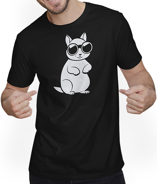 Produktbild von T-Shirt mit Mann Lustiges Eichhörnchen mit Sonnenbrille, Eichhörnchen