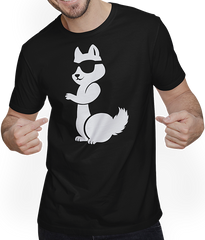 Produktbild von T-Shirt mit Mann Lustiges Eichhörnchen mit Sonnenbrille, Eichhörnchen