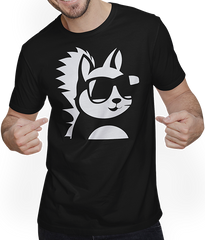 Produktbild von T-Shirt mit Mann Lustiges Eichhörnchen mit Sonnenbrille, Eichhörnchen