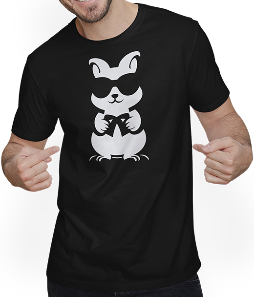 Produktbild von T-Shirt mit Mann Lustiges Eichhörnchen mit Sonnenbrille, Eichhörnchen