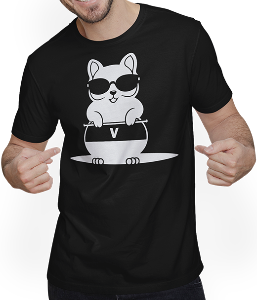 Produktbild von T-Shirt mit Mann Lustiges Eichhörnchen mit Sonnenbrille, Eichhörnchen