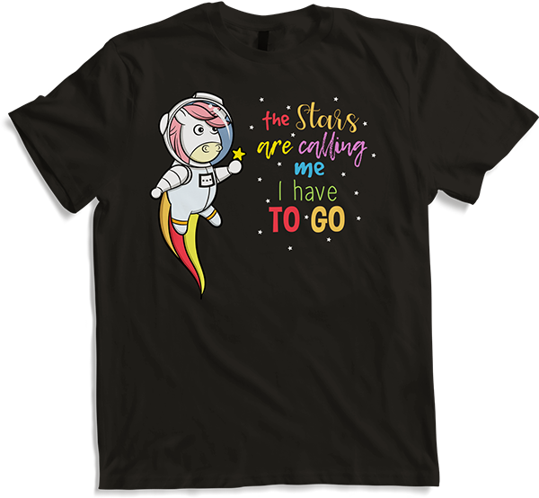 Produktbild von T-Shirt Lustiges Einhorn als Astronaut im Weltall T-Shirt