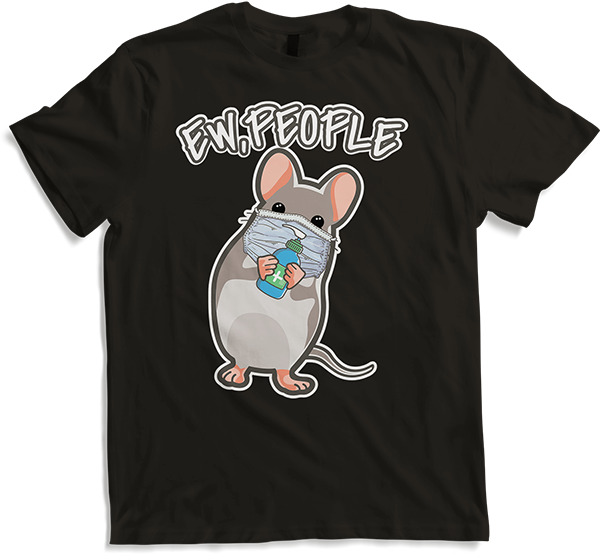 Produktbild von T-Shirt Lustiges Ew People Motiv Rennmaus die Maske trägt Gerbil