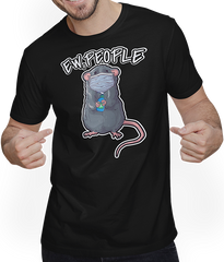Produktbild von T-Shirt mit Mann Lustiges Ew People Top mit Ratte die Maske trägt Farbratten