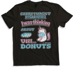 Produktbild von T-Shirt Lustiges Kawaii Einhorn isst Donut | Witziger süßer Spruch